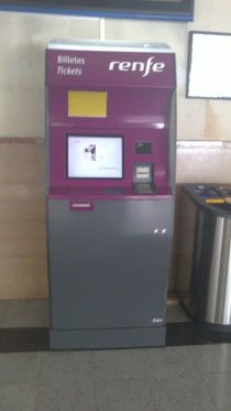 терминал для распечатывания билетов Renfe